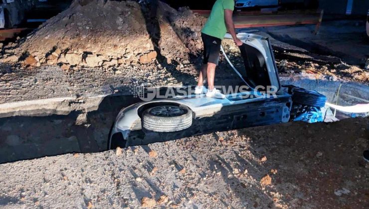 Έπεσε μέσα στο χαντάκι των έργων