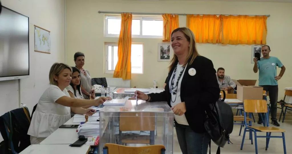 Στο Λύκειο της ψήφισε η Μαρία Καναβάκη