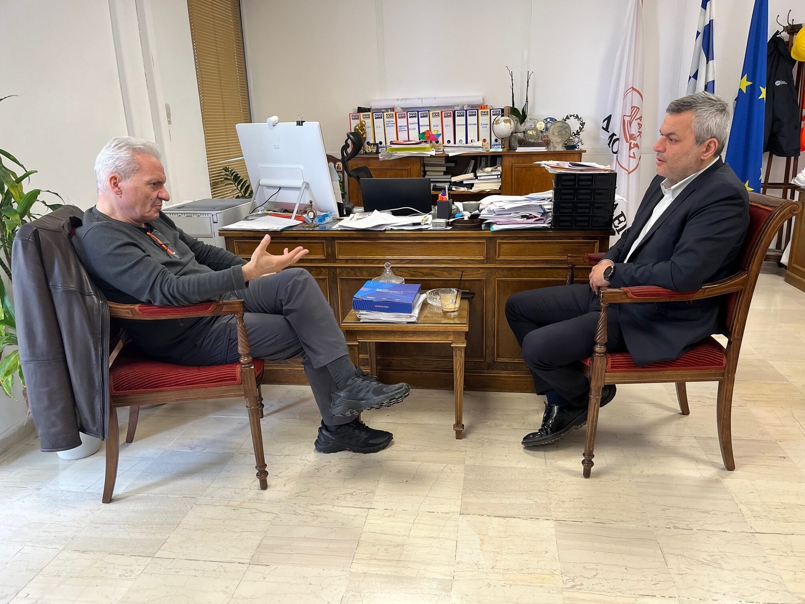 Με τον δήμαρχο Ηρακλείου ο Χάρης Μαμουλάκης