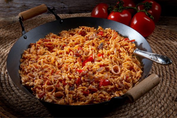 Καλαμαράκια με κριθαράκι από τη Νεκτατία Κοκκινάκη