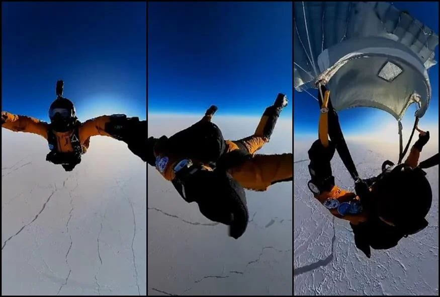 Έσπασαν παγκόσμιο ρεκόρ πέφτοντας από τη στρατόσφαιρα με αλεξίπτωτο