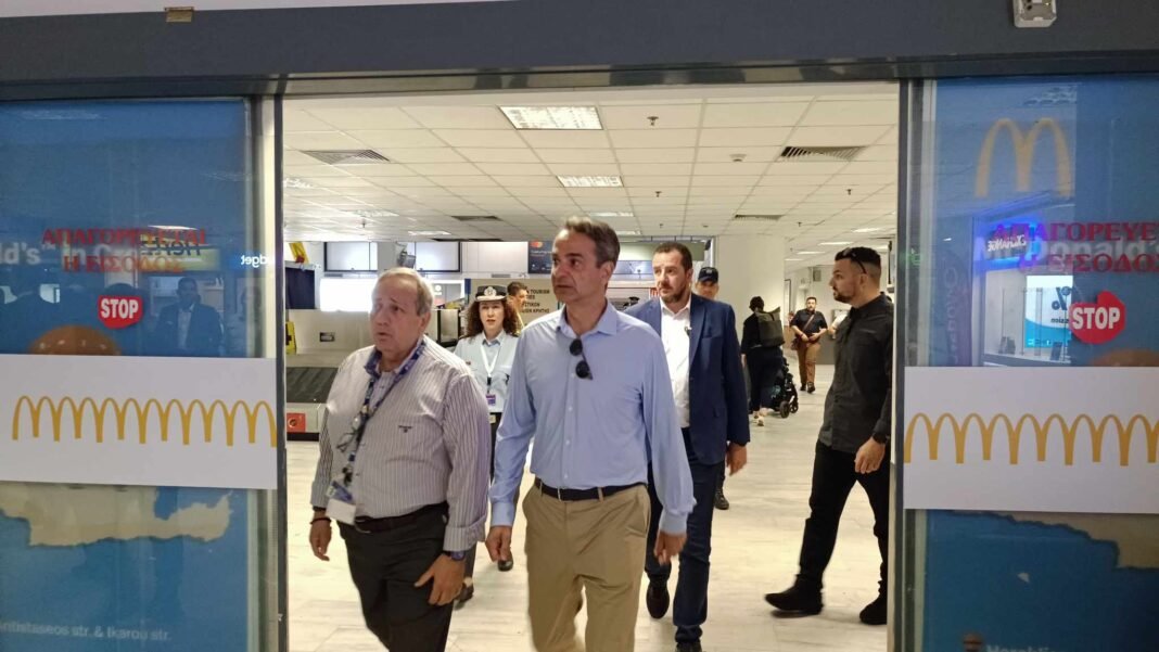 Έφτασε Ηράκλειο ο Κ. Μητσοτάκης (Photos)