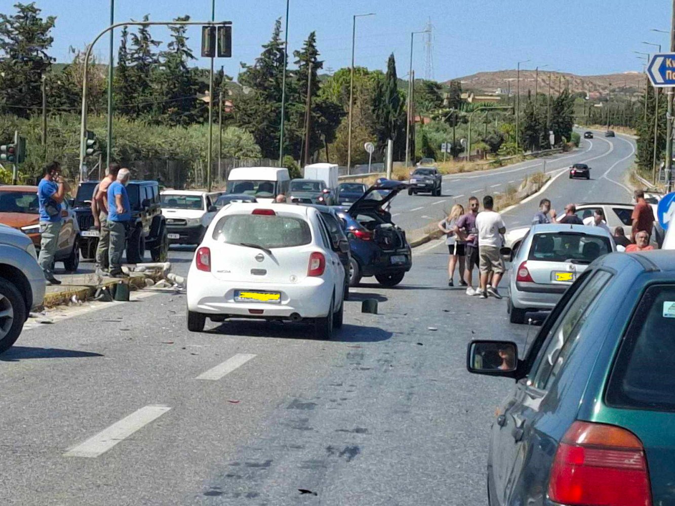 Τροχαίο με τραυματισμούς στον κόμβο Σκαλανίου