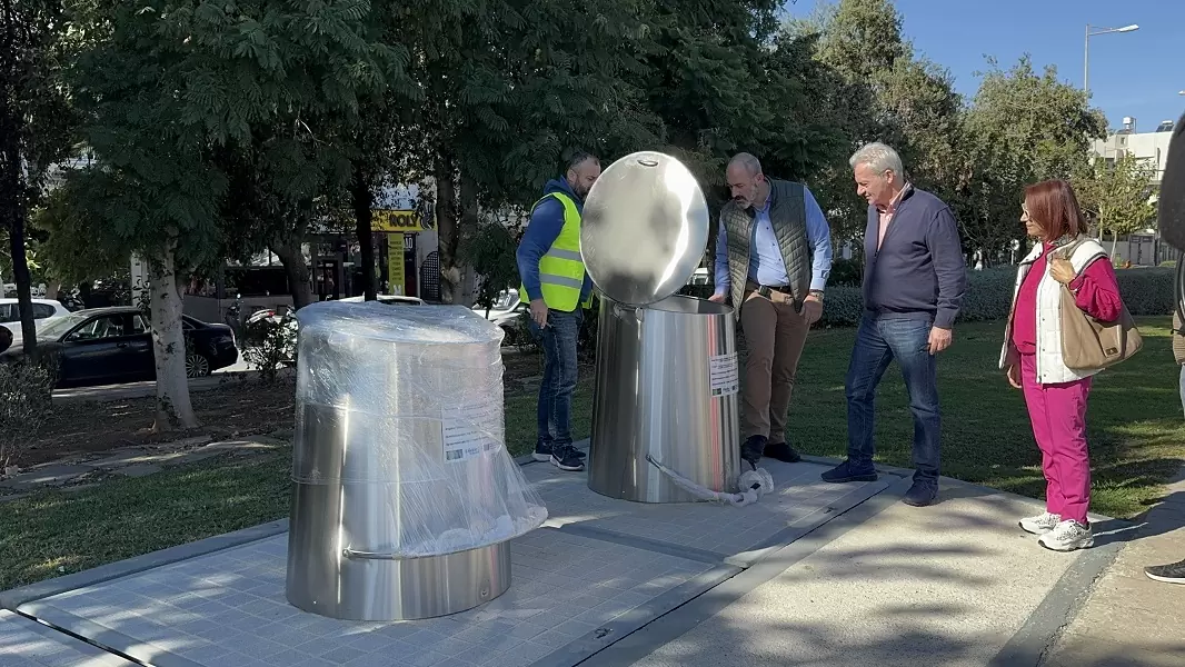 Σε λειτουργία νέα συστήματα υπόγειων κάδων στο Ηράκλειο (video)