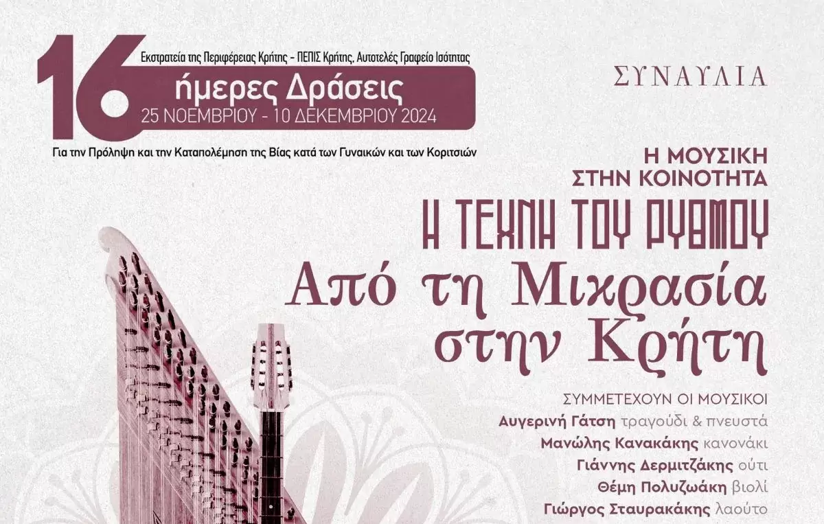 «Η Τέχνη του Ρυθμού για τα Ανθρώπινα Δικαιώματα, από τη Μικρασία στην Κρήτη»