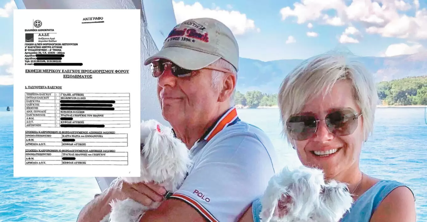 Η επίσημη έκθεση καταλογισμού: Η ΑΑΔΕ ζητάει €8,3 εκατ. από τη Μαρία και τον Γιάννη Τράγκα