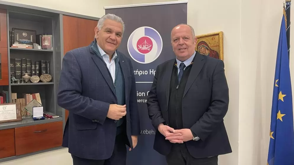 Συνάντηση του προέδρου του Συνδέσμου Εξαγωγέων Κρήτης με τον πρόεδρο του Επιμελητηρίου Ηρακλείου