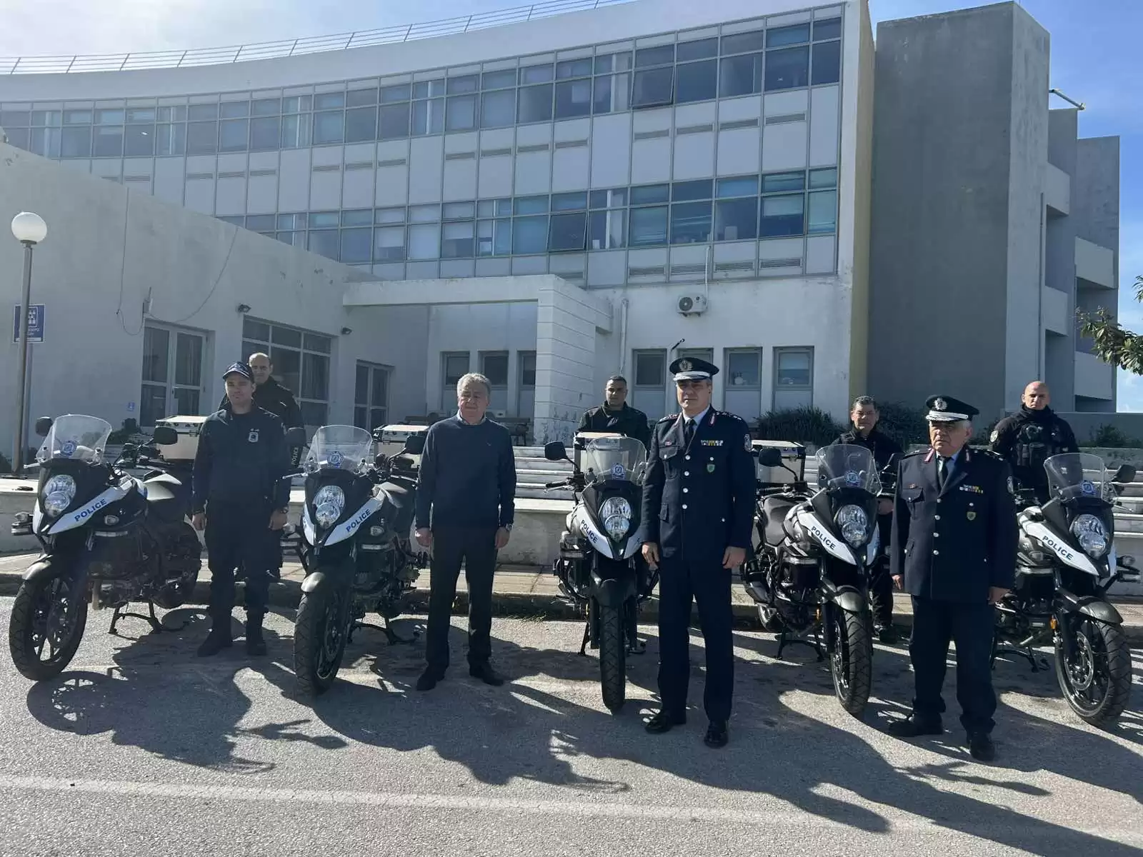 Δωρεά πέντε μοτοσυκλετών στην Ελληνική Αστυνομία από την Περιφέρεια Κρήτης