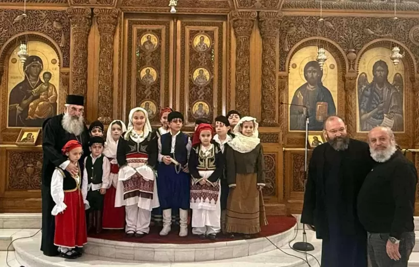 Στον ναό του Αγίου Τίτου γιόρτασαν τα παιδιά του Λαογραφικού Ομίλου «Λάζαρος και Μανόλης Χνάρης», την Κυριακή της Ορθοδοξίας