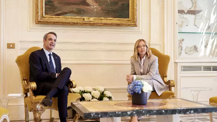 Ανταγωνιστικότητα, άμυνα, μεταναστευτικό στο επίκεντρο των συζητήσεων Μητσοτάκη- Μελόνι