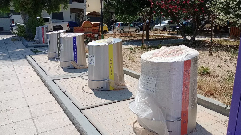Ενεργοποιούνται 40 υπόγειοι κάδοι απορριμμάτων σε 24 σημεία του Ηρακλείου