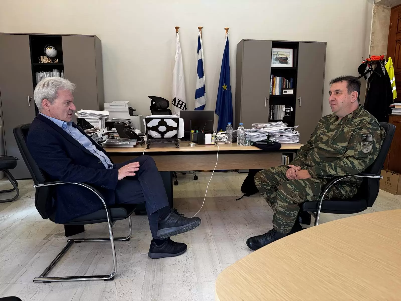 Συνάντηση του Δημάρχου Ηρακλείου με τον νέο Διοικητή της 44ης ΣΔΙ ΤΑΛΩΣ