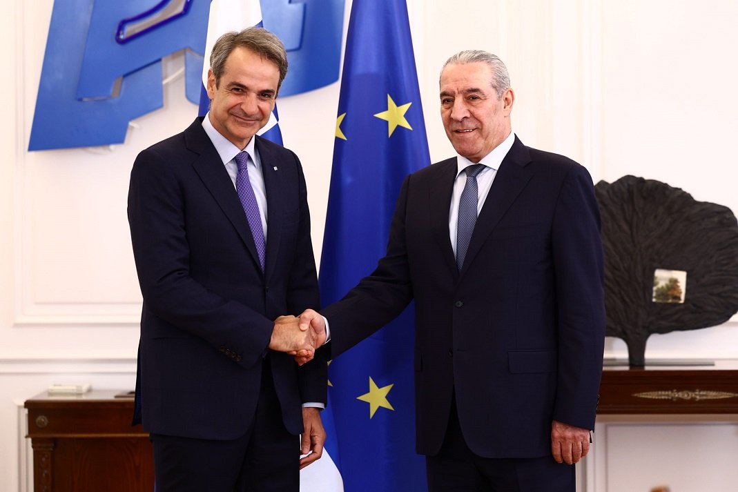 Συνάντηση του Μητσοτάκη με τον αντιπρόεδρο της Παλαιστινιακής Αρχής