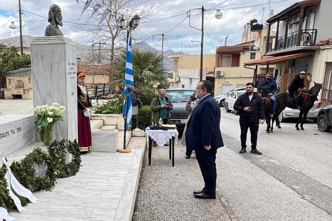 Στην τελετή Τιμής και Μνήμης για τον οπλαρχηγό Ηρακλή Κοκκινίδη, ο Βασίλης Κεγκέρογλου