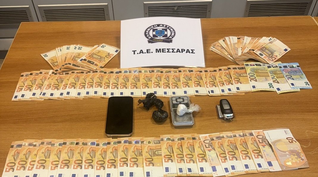 Σύλληψη για ναρκωτικά και μετρητά στη Μεσαρά