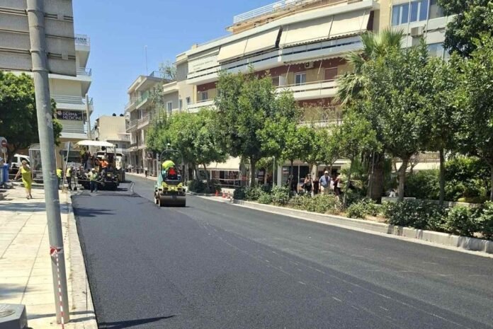 Ασφαλτοστρώσεις στην οδό Αβέρωφ 8 και 9 Ιουνίου