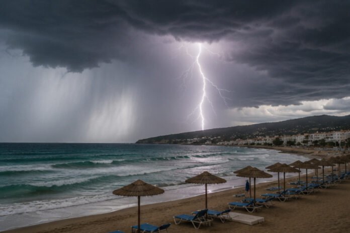 Οι κεραυνοί πέφτουν και στις παραλίες