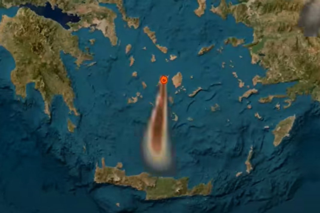 Ο καπνός από την πυρκαγιά στην Πάρο επηρέασε περιοχές της βόρειας Κρήτης