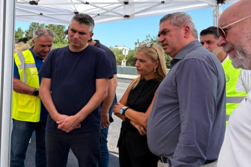 Χανιά: Αυτοψία στα έργα στον ΒΟΑΚ από τον υπουργό Υποδομών