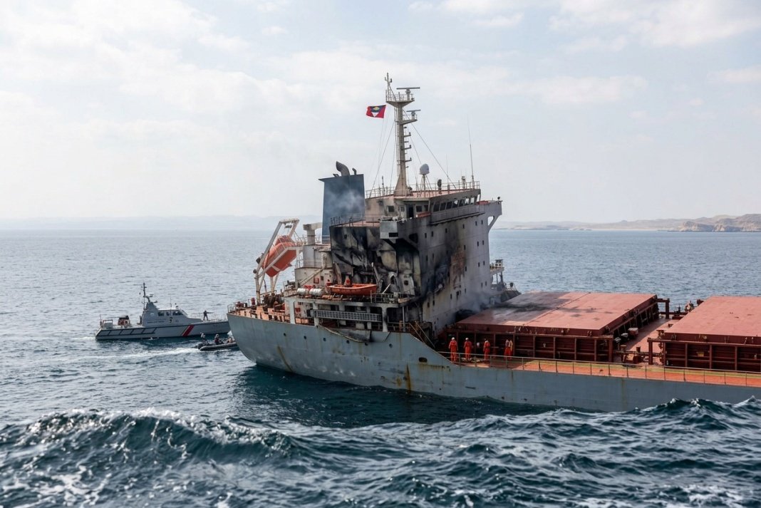 Νεκρός ναυτικός από επίθεση με τορπίλες σε φορτηγό πλοίο στα ανοικτά του Ομάν