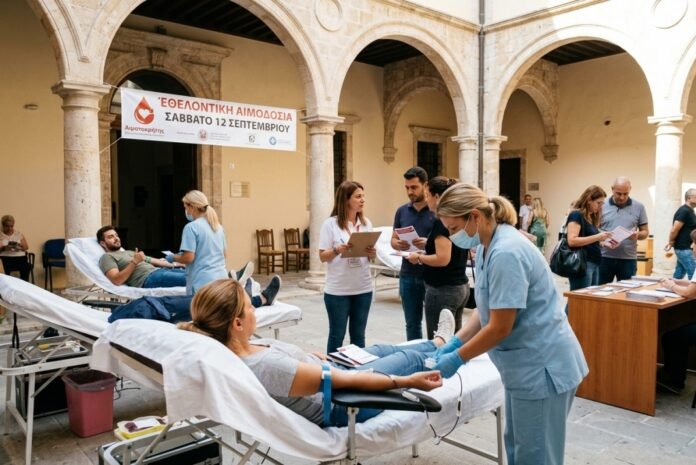 Εθελοντική αιμοδοσία το Σάββατο στο αίθριο της Λότζια