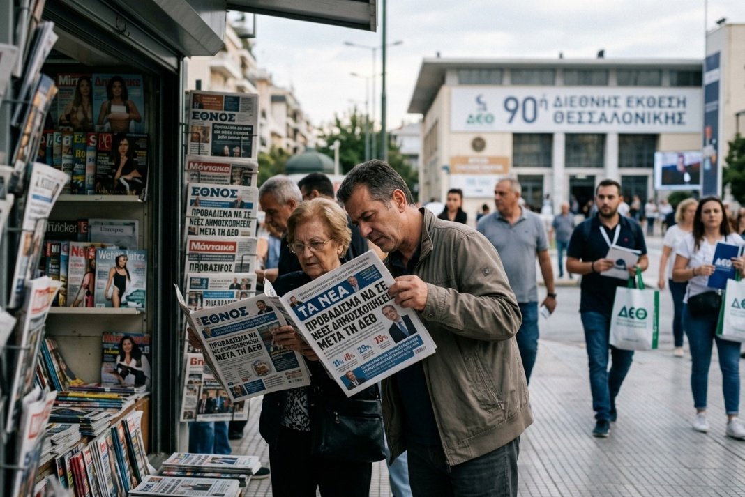 Προβάδισμα της ΝΔ σε δύο δημοσκοπήσεις μετά τη ΔΕΘ