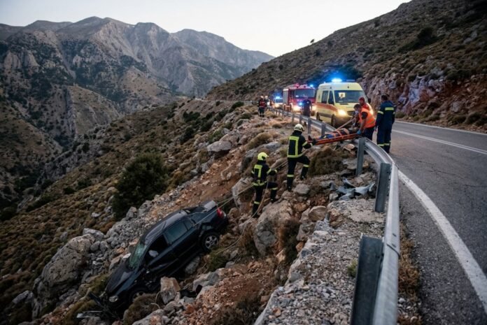 Τραγωδία στον Ομαλό: Νεκρός οδηγός μετά από πτώση αυτοκινήτου