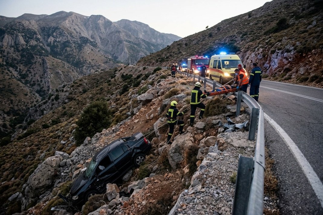 Τραγωδία στον Ομαλό: Νεκρός οδηγός μετά από πτώση αυτοκινήτου
