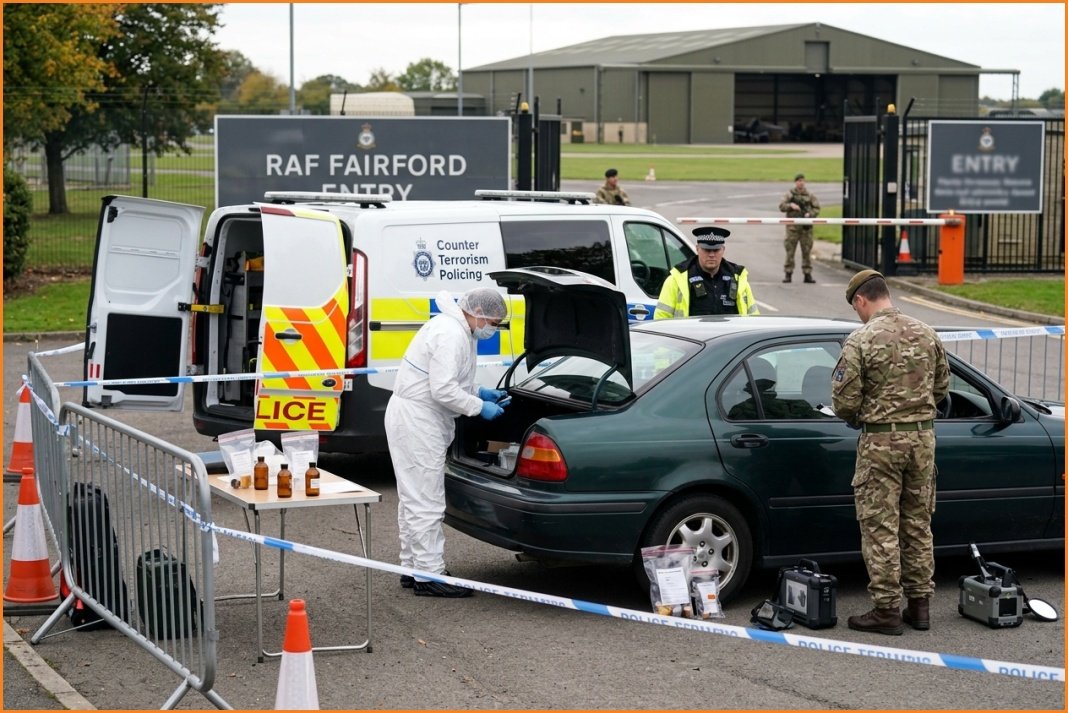 RAF Fairford: Δεν εντοπίστηκαν εκρηκτικά στα οχήματα των πέντε υπόπτων