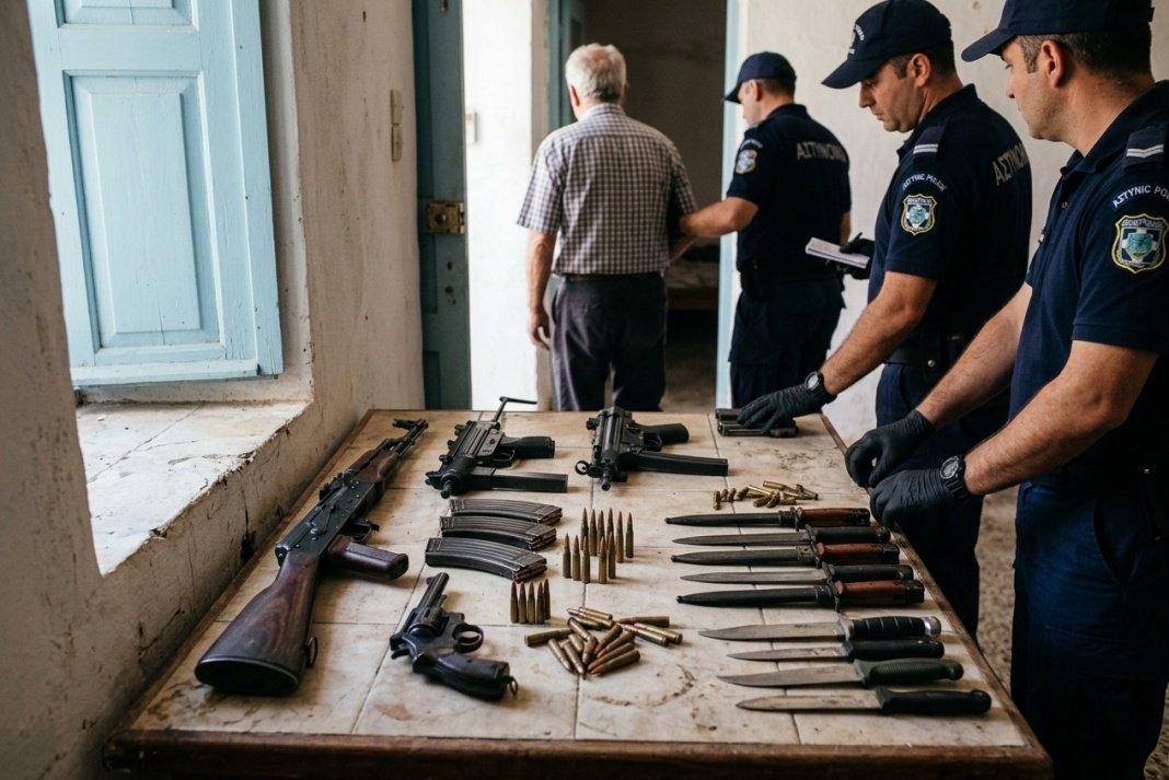 Σύλληψη 70χρονου στο Ρέθυμνο για παραβάσεις της νομοθεσίας περί όπλων