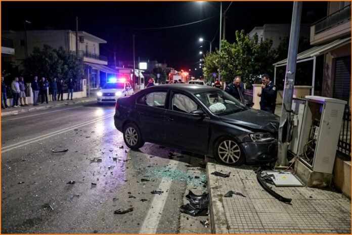 Ανατροπή αυτοκινήτου στην Παρηγοριά Χανίων – Διαφορετικές αναφορές για τους επιβαίνοντες