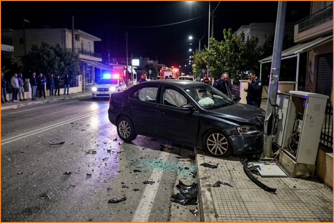 Ανατροπή αυτοκινήτου στην Παρηγοριά Χανίων – Διαφορετικές αναφορές για τους επιβαίνοντες