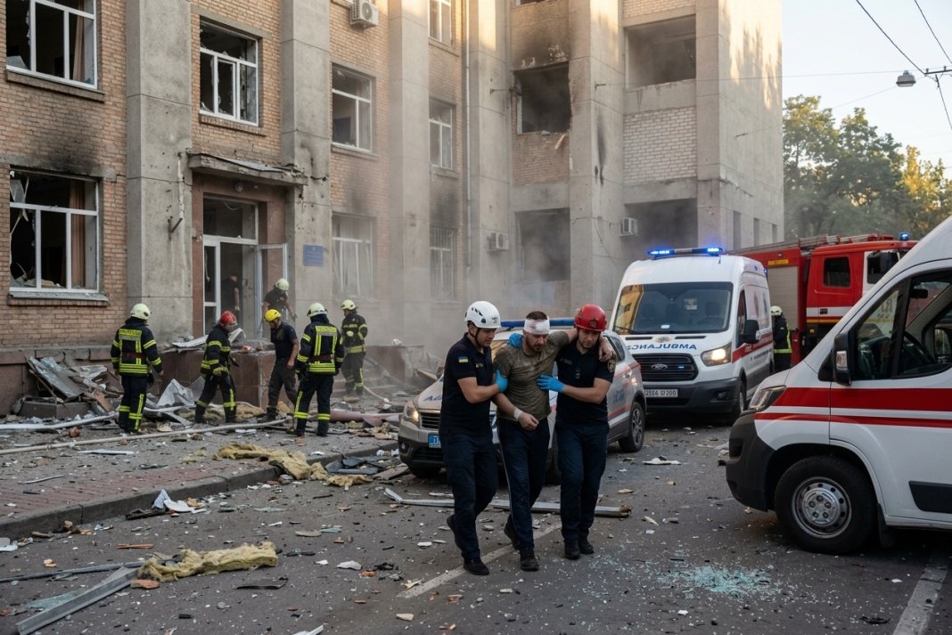 Πυραυλικά πλήγματα σε Κίεβο και Οδησσό – Δέκα τραυματίες