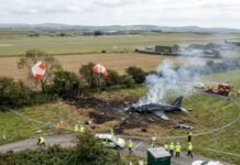 Δύο πιλότοι της RAF εγκατέλειψαν εκπαιδευτικό αεροσκάφος πριν από τη συντριβή