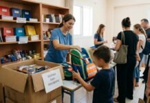 Σχολικά είδη σε παιδιά του Κοινωνικού Παντοπωλείου Χανίων