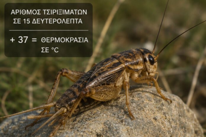 Οι γρύλοι έχουν… θερμόμετρο στο τραγούδι τους