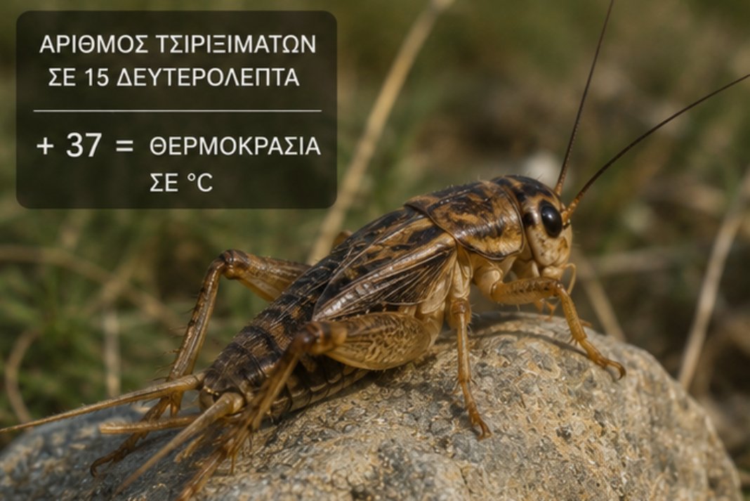 Οι γρύλοι έχουν… θερμόμετρο στο τραγούδι τους