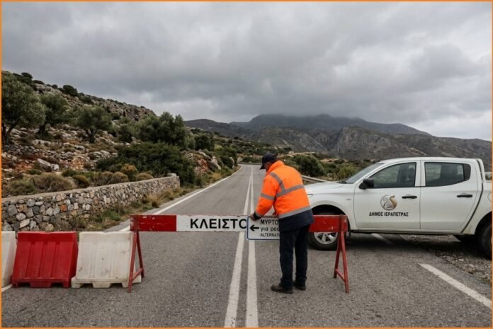 Προληπτικό κλείσιμο δρόμων στον Δήμο Ιεράπετρας ενόψει κακοκαιρίας