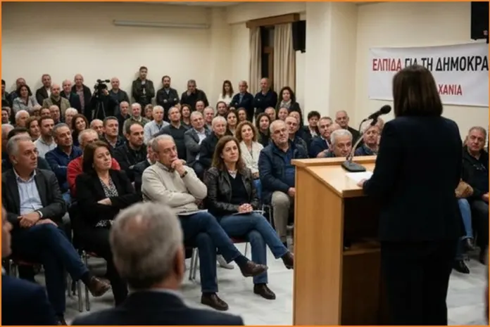 Ομιλία της Μαρίας Καρυστιανού την Κυριακή στα Χανιά