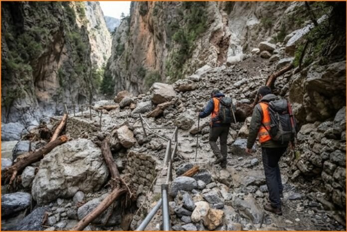 Σαμαριά: Εκτεταμένες ζημιές στο φαράγγι, δύσκολη η επαναλειτουργία φέτος