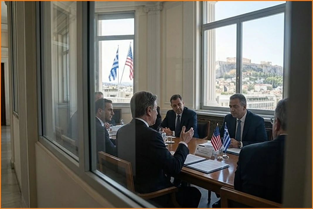 Ρούμπιο στην Αθήνα: επαφές με Γεραπετρίτη και Δένδια και ομιλία στην Πνύκα