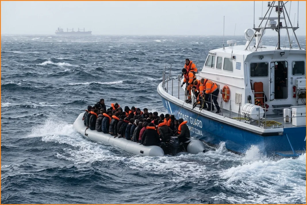 Επιχείρηση διάσωσης περίπου 45 μεταναστών νότια της Ιεράπετρας