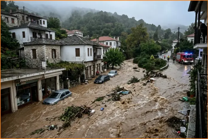 Πλημμύρες και αποκλεισμένοι κάτοικοι σε Μαγνησία και Σκιάθο