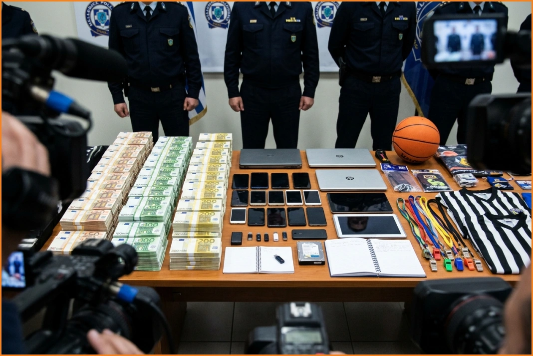 Έρευνα για αγώνες μπάσκετ: έξι συλλήψεις και κατασχέσεις 931.463 ευρώ
