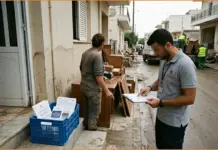 Συντονισμός για τις αποζημιώσεις των πληγέντων από την κακοκαιρία στην Κρήτη
