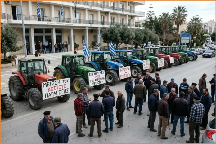 Αγρότες των Χανίων ζητούν εγγυημένες τιμές και μείωση του κόστους παραγωγής