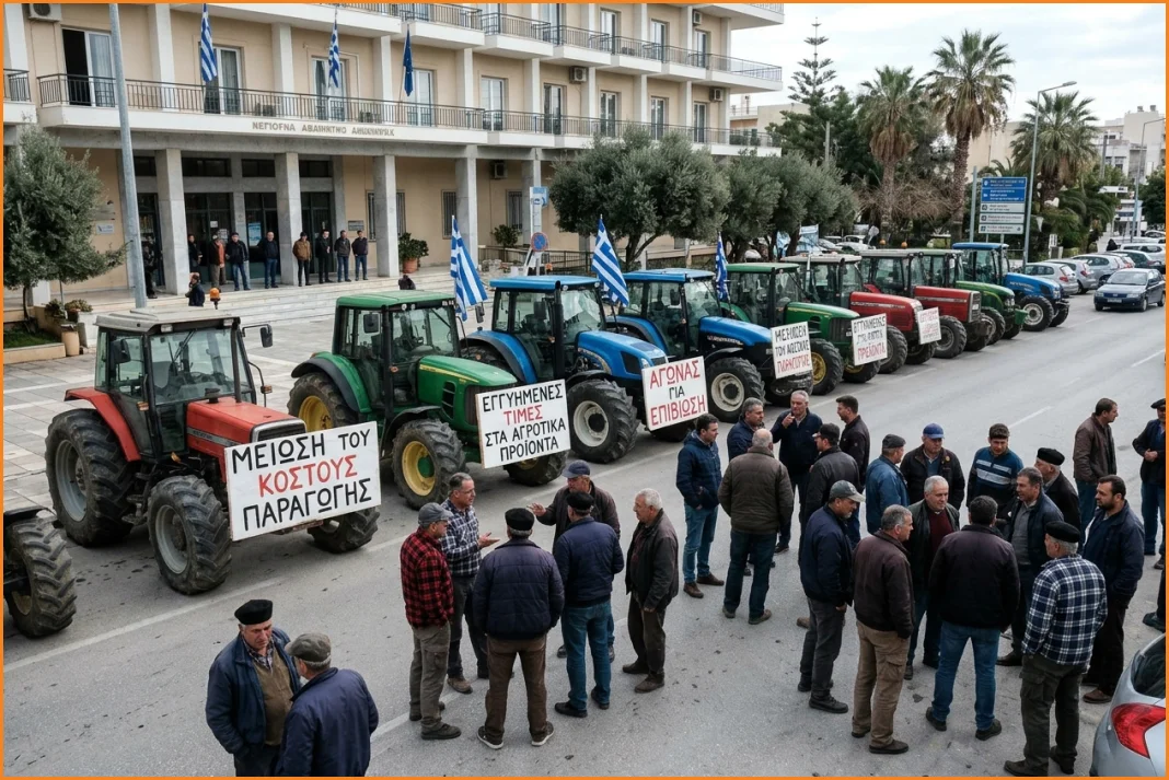Αγρότες των Χανίων ζητούν εγγυημένες τιμές και μείωση του κόστους παραγωγής