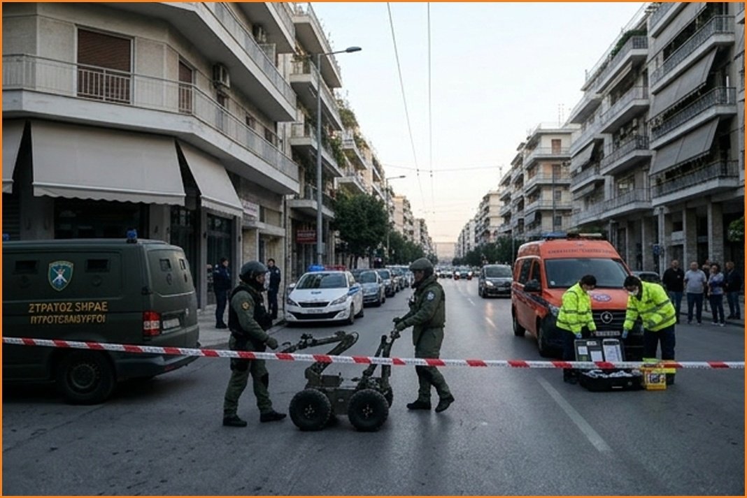 Απομακρύνθηκε χειροβομβίδα από καφετέρια στον Άγιο Παντελεήμονα