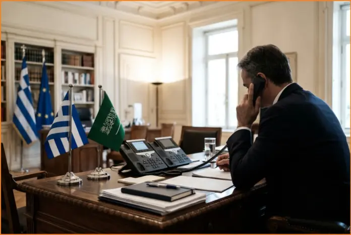 Τηλεφωνική συνομιλία Γεραπετρίτη με τον Σαουδάραβα ομόλογό του