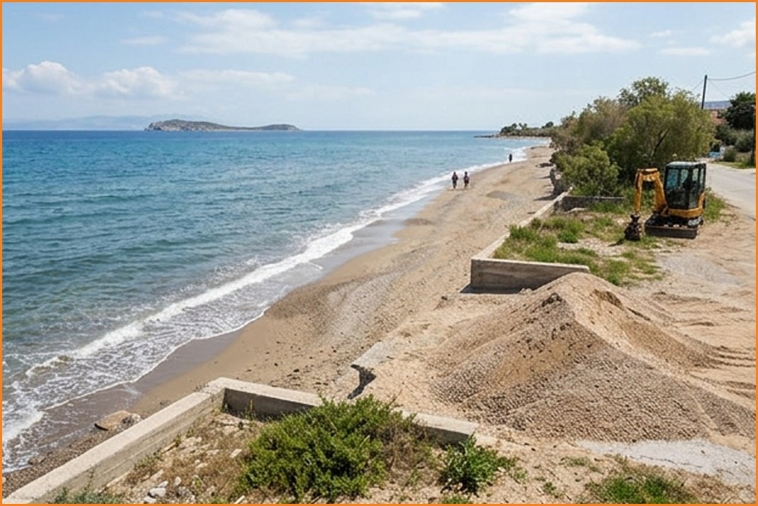 Ομόφωνη έγκριση για τη μελέτη αναπλήρωσης της παραλίας στην Αγία Μαρίνα